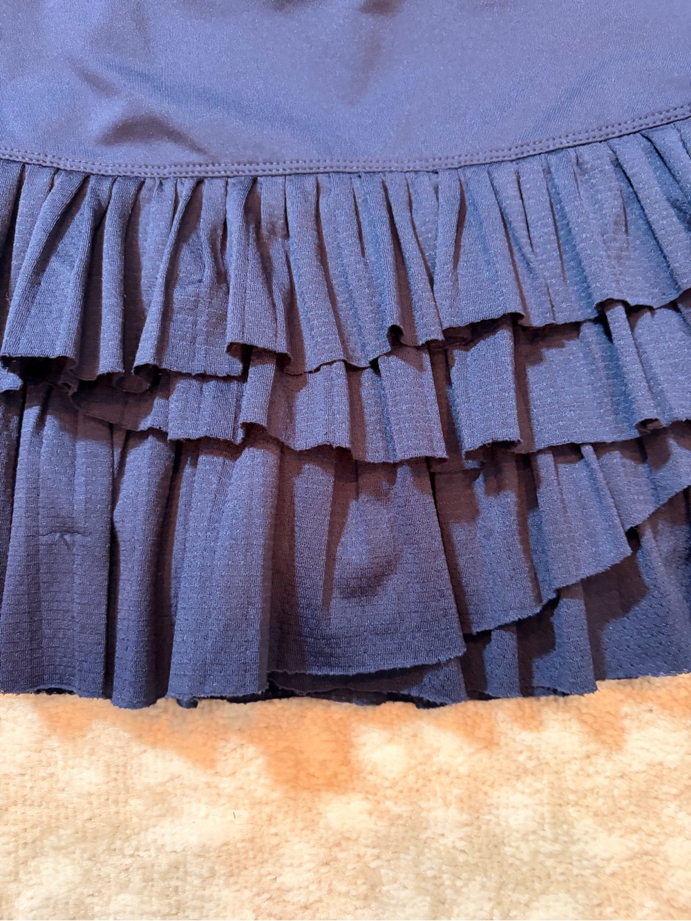 Women's Navy Tiered Ruffle Skirt - Picture 2 of 6